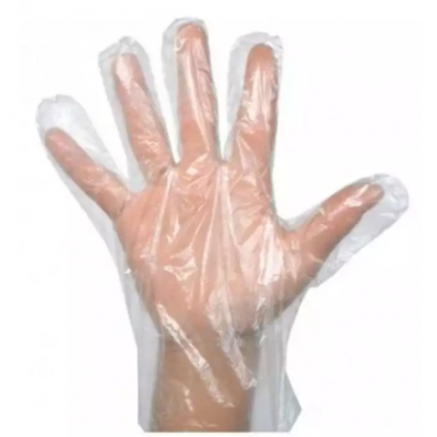 100 Pcs Disposable Transparent Clear Plastic Gloves